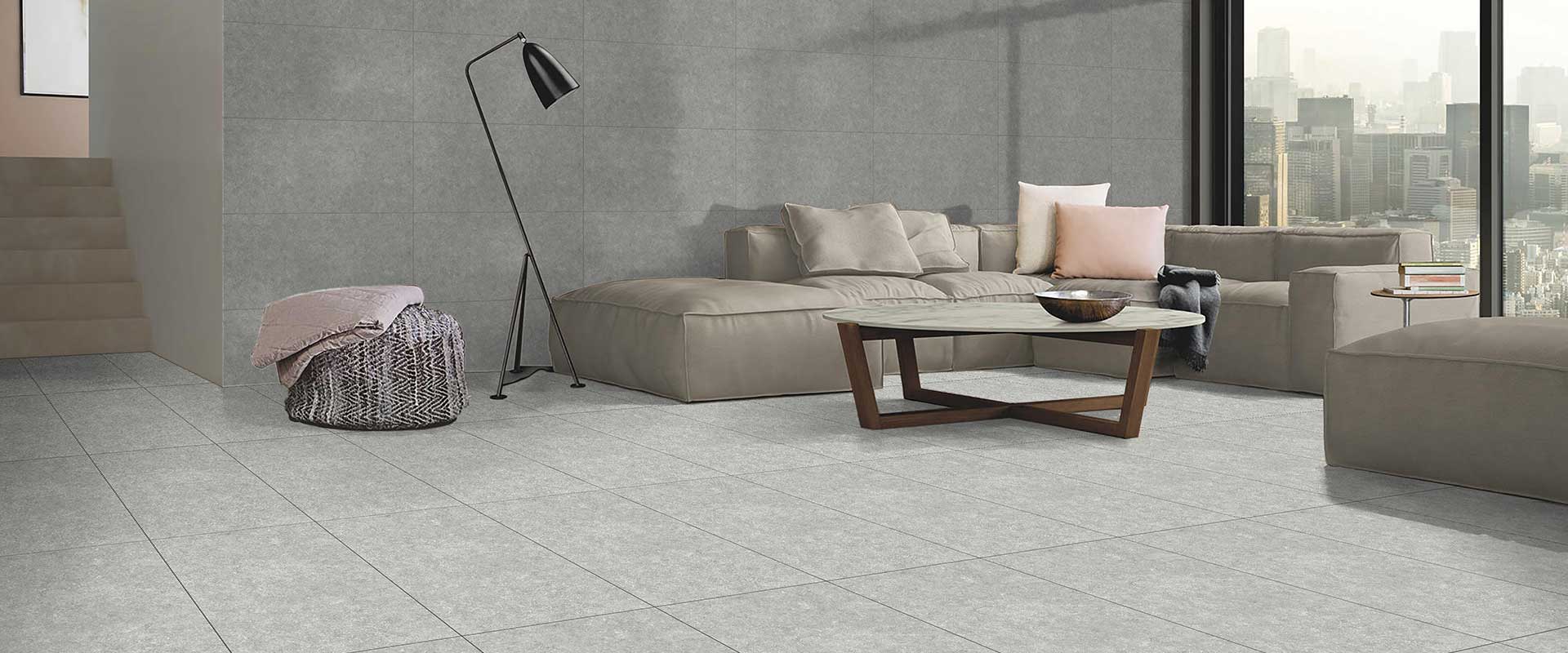 Indoor tile floor